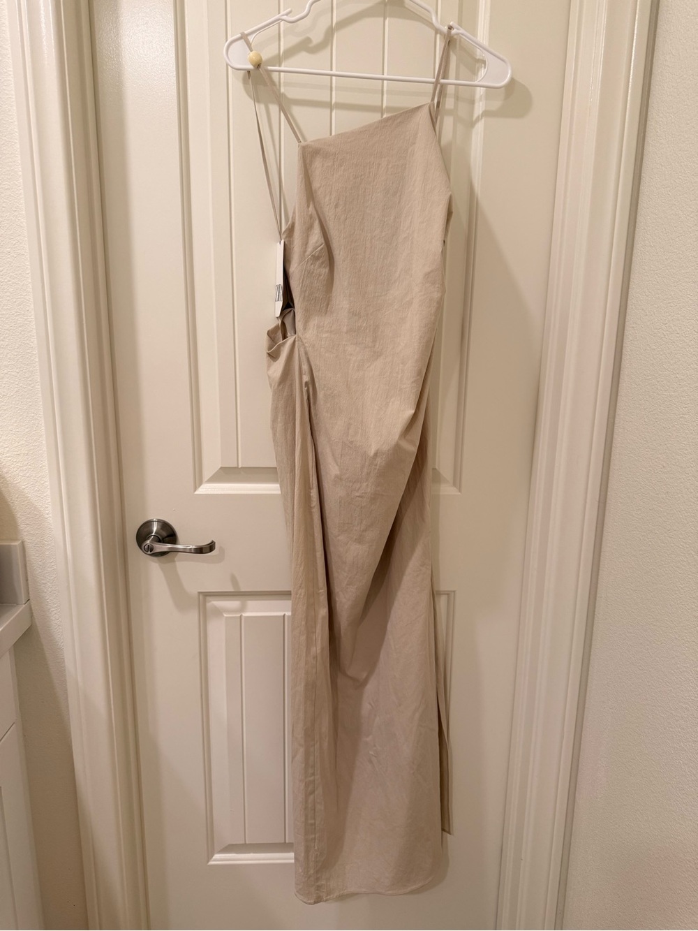 Zara Beaded Light Beige Dress